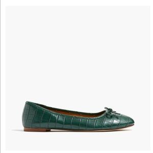 J. Crew Factory Crocodile-embossed ballet flats AZ950